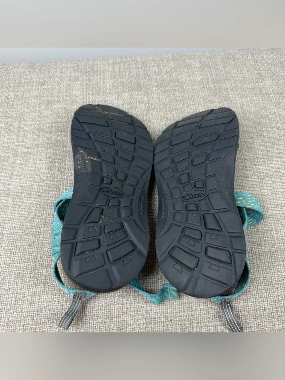 CHACO KID'S Z/1 ECOTREAD SANDALS Clip Aqua Teal Strappy Outdoors Hiking Size 5